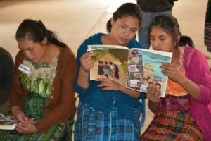 Girls reading in Guatemala