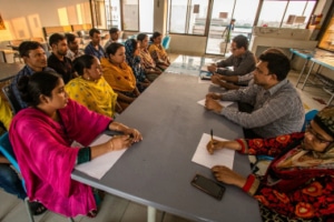 Bangladesh workers at the new S.I. office