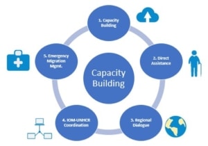 Five pillar approach to Capacity Building inforgraphic